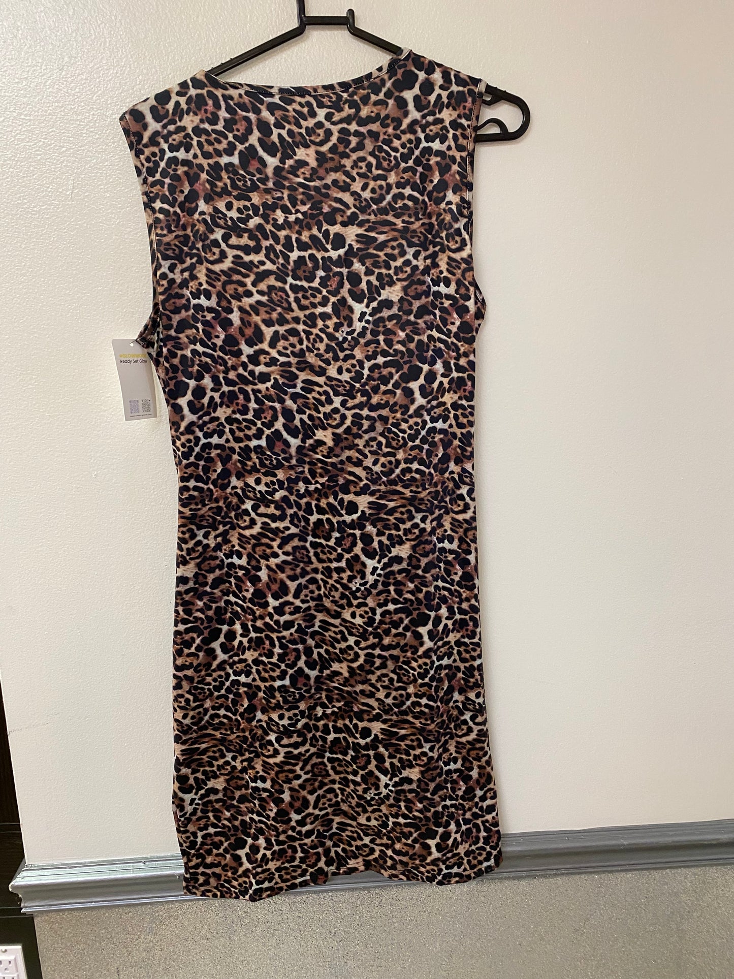 Leopard print mini dress
