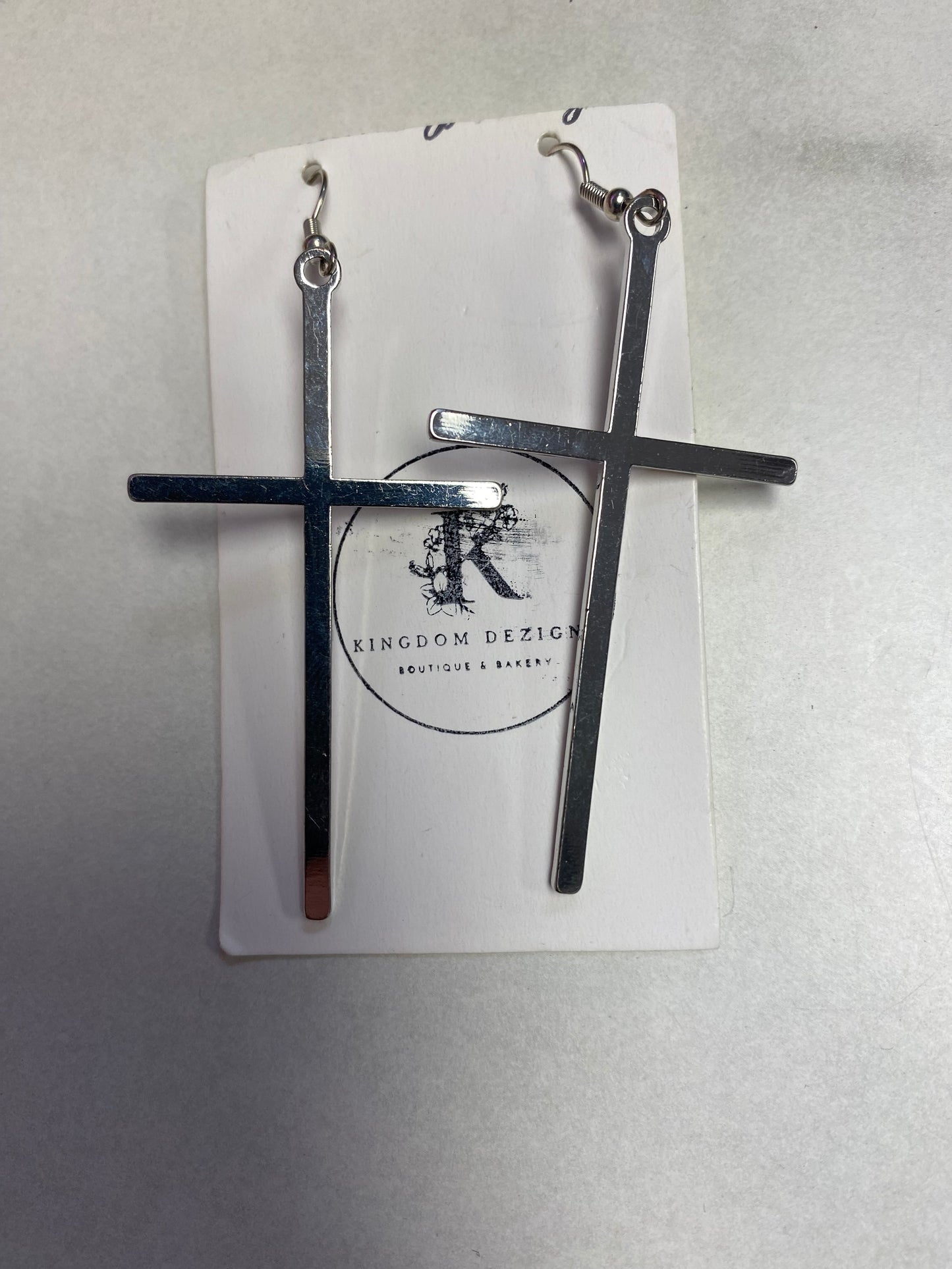 Large cross earrings