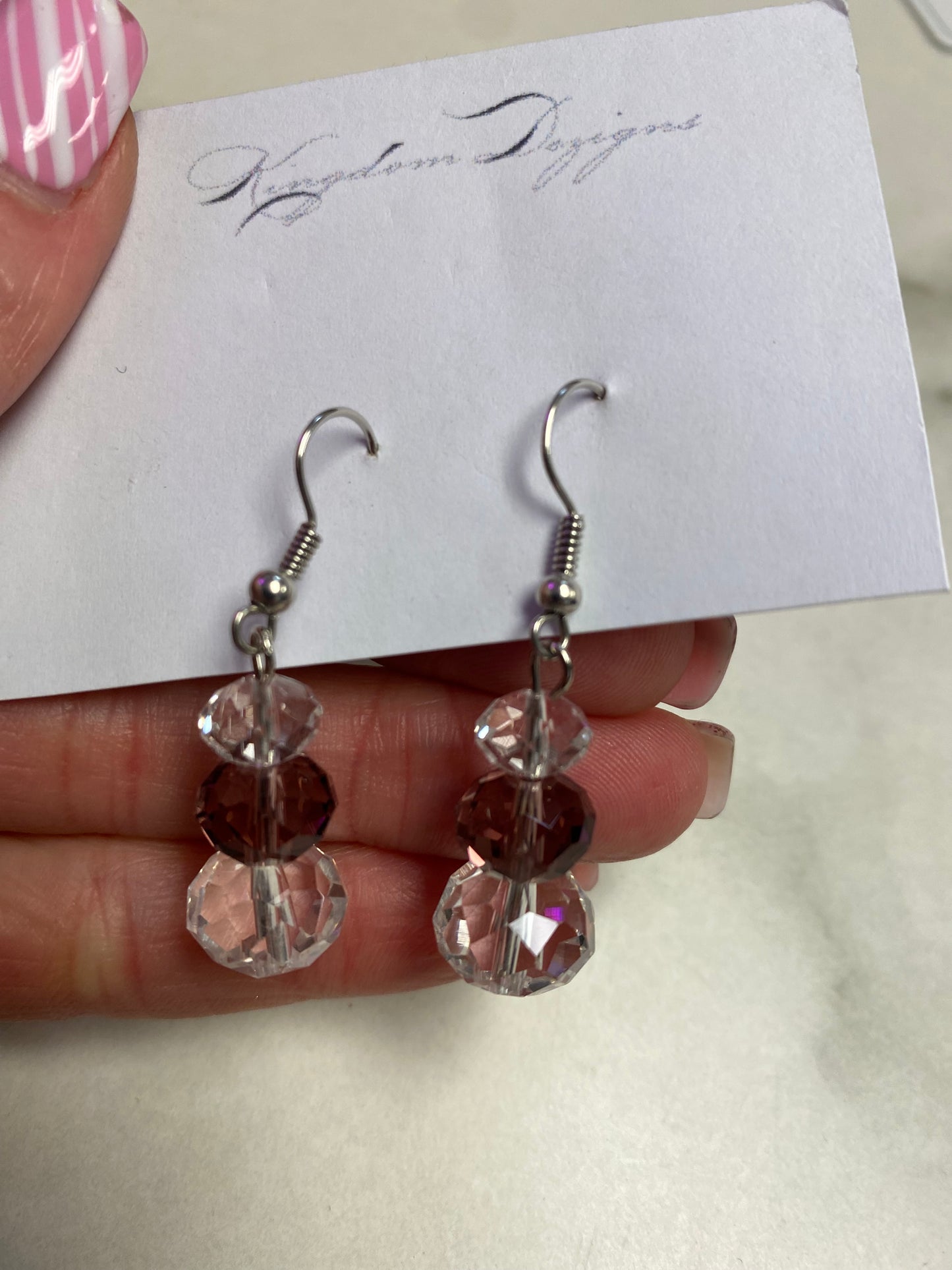 Beaded dangle earrings