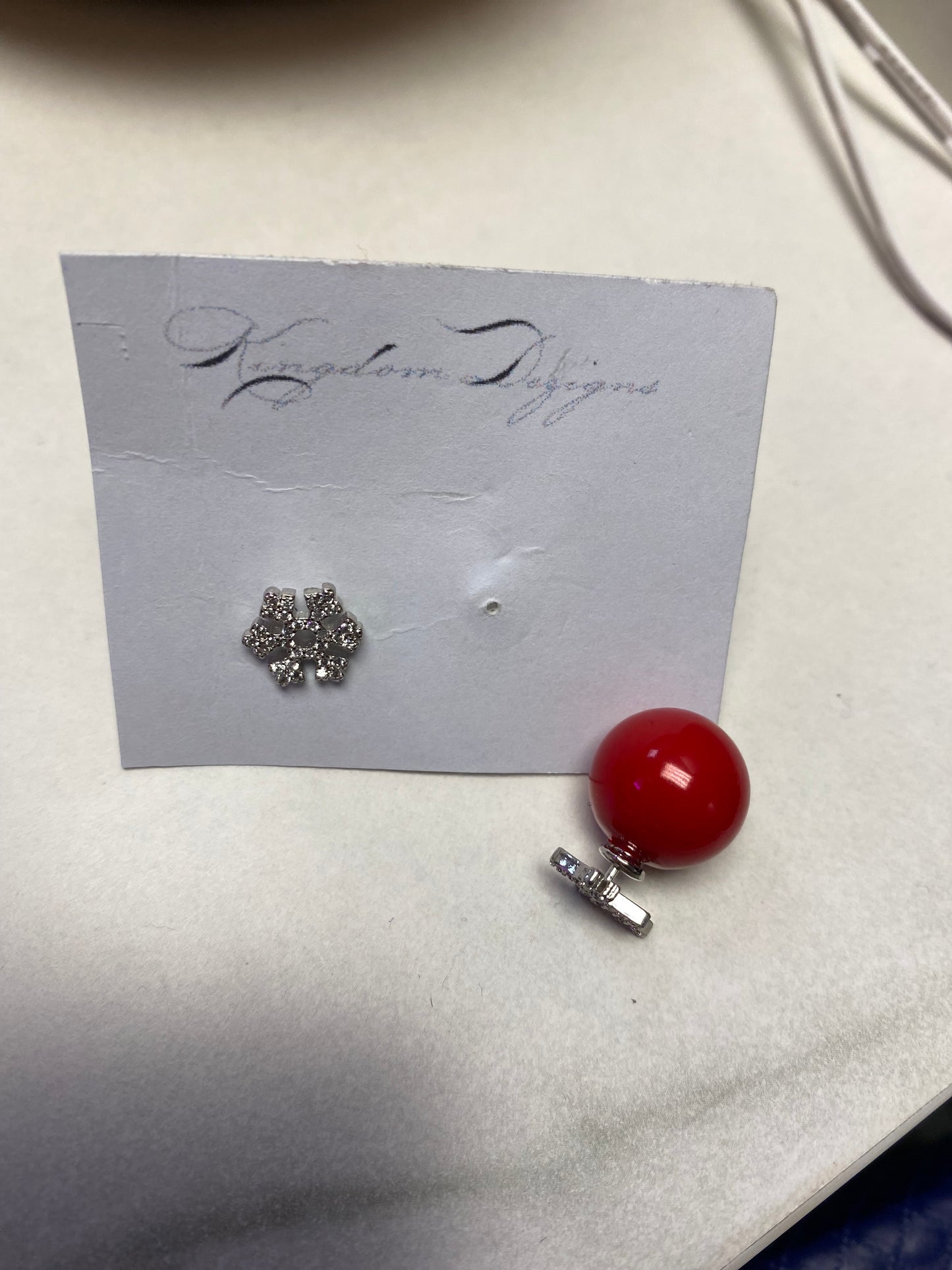 Christmas reindeer earrings