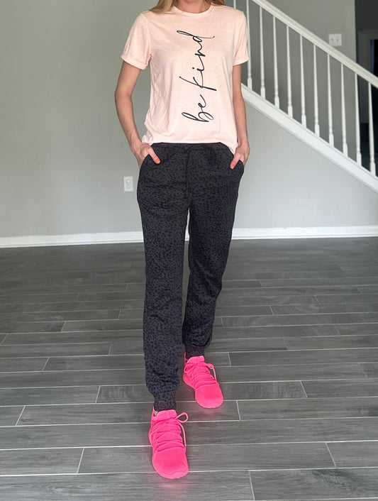 Basic Bae Leopard Print Joggers with Pockets