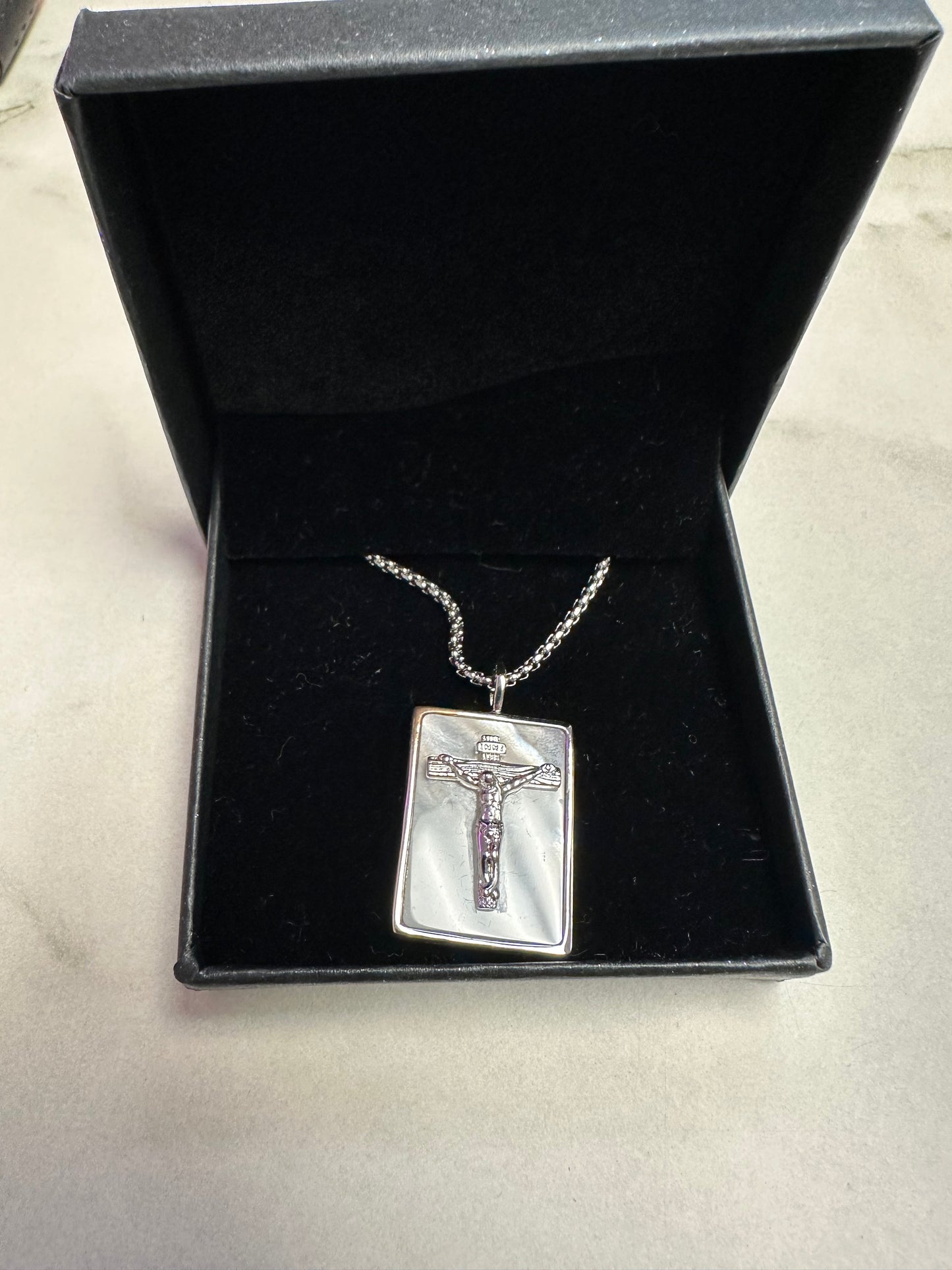 Artisan crucifix necklace