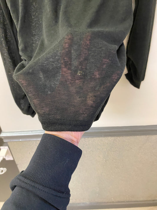 Elegant long sleeve sheer top