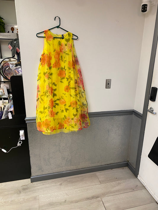 Yellow floral oversized sundress