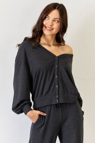 Greatness RISEN Ultra Soft Button Up Long Sleeve Lounge Cardigan