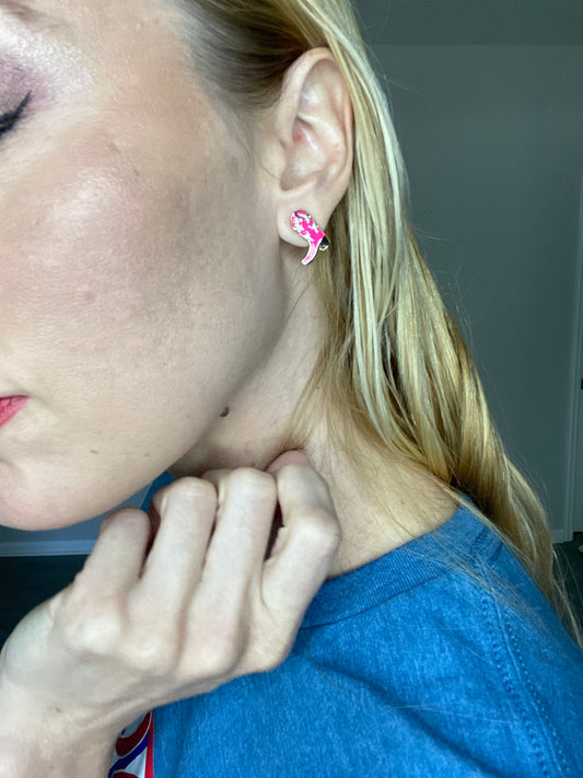 Pink Boots Earrings