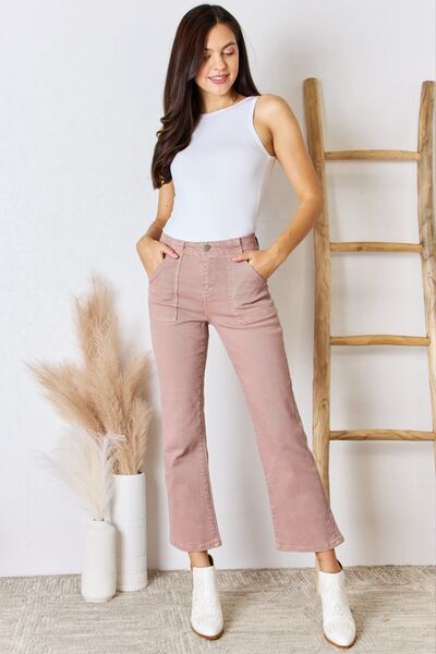 Happenstance RISEN Full Size High Rise Ankle Flare Jeans