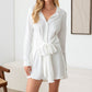 Gilli Tie Waist Long Sleeve Mini Dress