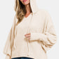 Zenana Brushed Hacci Drop Shoulder Cropped Hoodie