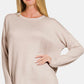 Zenana Ribbed Striped Long Sleeve T-Shirt