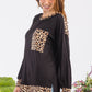 Celeste Full Size Leopard Round Neck Dropped Shoulder T-Shirt