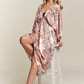 ADORA Printed V-Neck Batwing Sleeve Dress