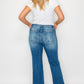 bytos Full Size Distressed High Rise Jeans with Pockets