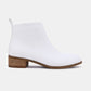 Beast Fashion PU Leather Block Heel Boots