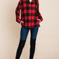 Super Lady Plaid Button Up Long Sleeve Shirt