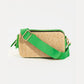 Fame Straw Contrast Crossbody Bag