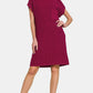 Zenana Mock Neck Short Sleeve Sweater Dress