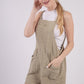 VERY J Sleeveless Double Gauze Overalls with Pockets