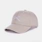 Zenana Bow Embroidered Washed Cotton Caps