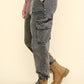 VERY J Washed Drawstring Jogger Cargo Jeans