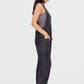 Mono B Mineral-Washed V Neck Overalls with Pockets