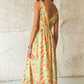 ADORA Abstract Floral V-Neck Maxi Dress