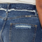 Kancan Distressed Button Fly Denim Shorts