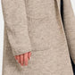 Zenana Hooded Open Front Sweater Cardigan