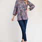 Celeste Full Size Paisley Round Neck Balloon Sleeve Top