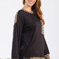 Celeste Full Size Leopard Round Neck Dropped Shoulder T-Shirt