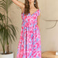 ADORA Abstract Floral V-Neck Maxi Dress