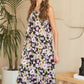ADORA Floral Grecian Neck Midi Dress