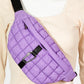 Fame Carabiner Bubble Texture Quilted Sling Bag