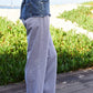 Davi & Dani Raw Hem Denim Patchwork Wide Leg Pants