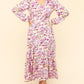 Haptics Full Size Floral V-Neck Long Sleeve Dress with Side Pockets