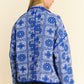 Davi & Dani Vintage Print Open Front Jacket with Pockets