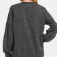 Zenana High-Low Acid Wash Fleece Sweatshirt