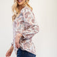 Celeste Full Size Paisley Round Neck Balloon Sleeve Top