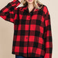 Super Lady Plaid Button Up Long Sleeve Shirt