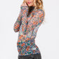 SAGE + FIG Floral Mesh Long Sleeve Top