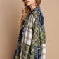 POL Patchwork Plaid Button Up Shirt