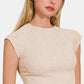 Zenana Ribbed Round Neck Cropped Top