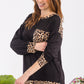 Celeste Full Size Leopard Round Neck Dropped Shoulder T-Shirt