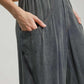 Umgee Elastic Waist Baggy Fit Pants with Pockets