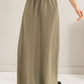 HYFVE Drawstring Washed Linen Maxi Skirt