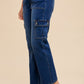 Annie Wear Straight Leg Jeans with Cargo Pockets