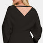 Zenana Cross Wrap Rib Long Sleeve Sweater