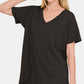 Zenana Full Size V-Neck Short Sleeve T-Shirt