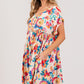 SAGE + FIG Full Size Floral Button-Down Short Sleeve Dress