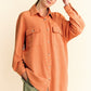 Davi & Dani Waffle-Knit Button Down Shirt